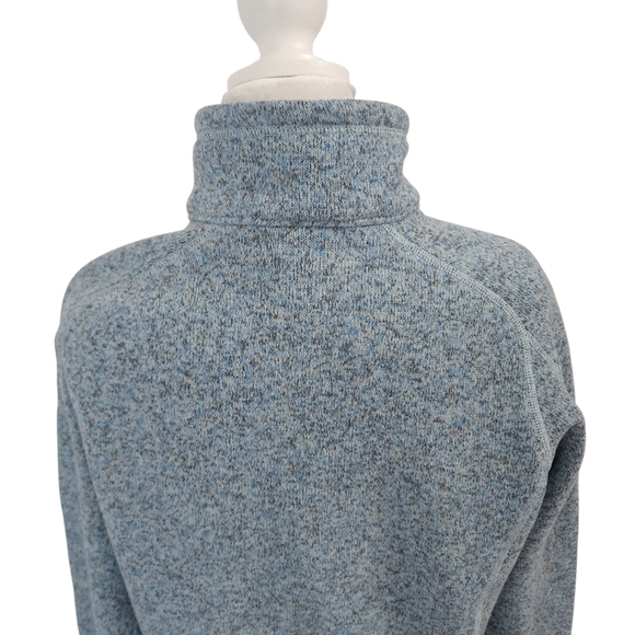EUC Patagonia Tubular Blue Sweater Quarter Zip Fleece Popover Jacket Size Large - Picture 7 of 11